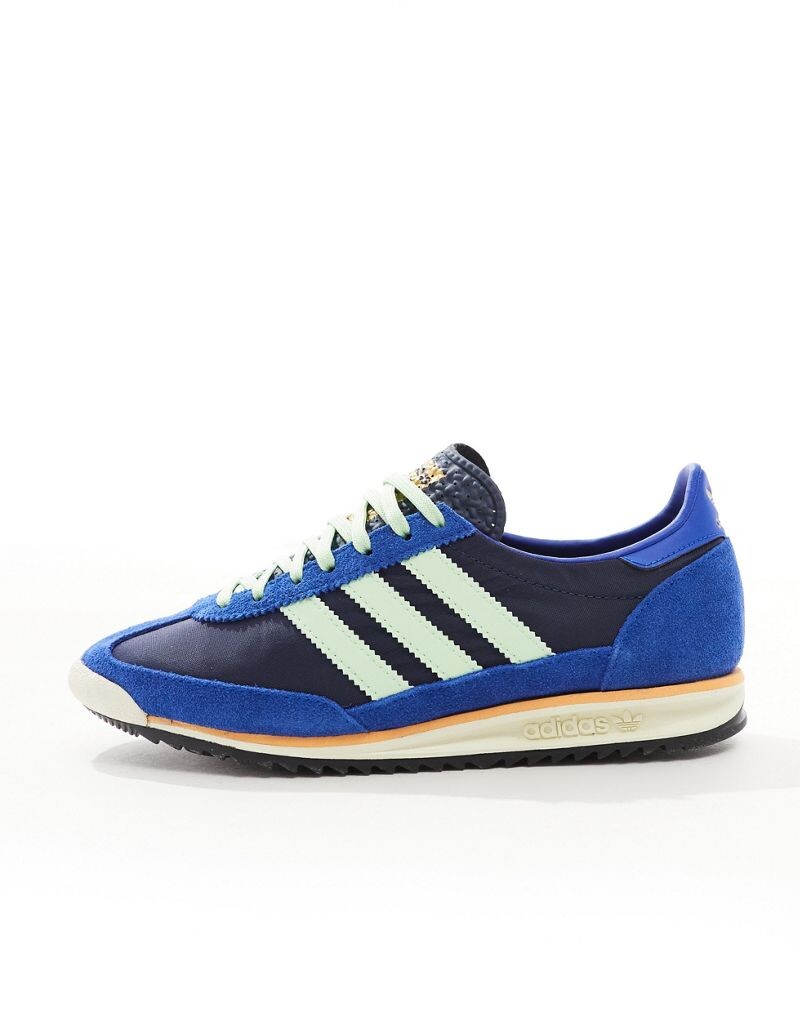 Синие и зеленые кроссовки adidas SL 72 OG — фото 2