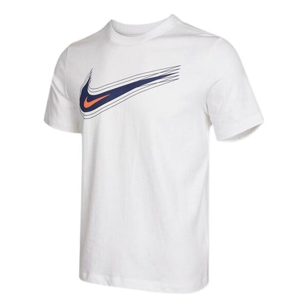 

Футболка men's as nsw tee swoosh 12 month casual sports breathable logo short sleeve white t-shirt Nike, белый