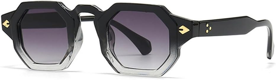 

Женские солнцезащитные очки с заклепками для градиентной защиты от УФ-излучения UV400, мужские панк-очки для занятий спортом на открытом воздухе, бега и езды generic, Black Gray Gradient