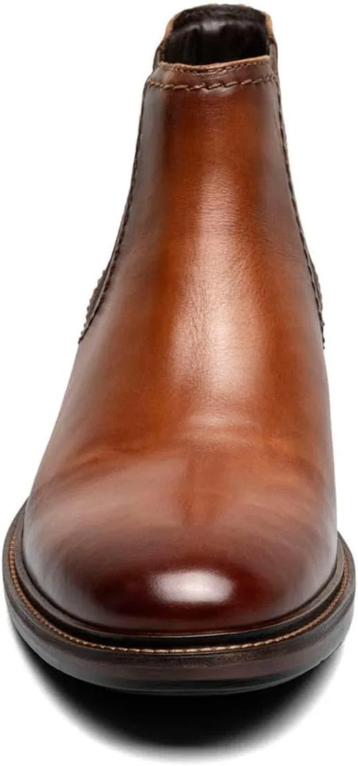 Мужские ботинки Florsheim Forge с гладким носком и эластичной вставкой, модель «челси», Cognac — фото 3