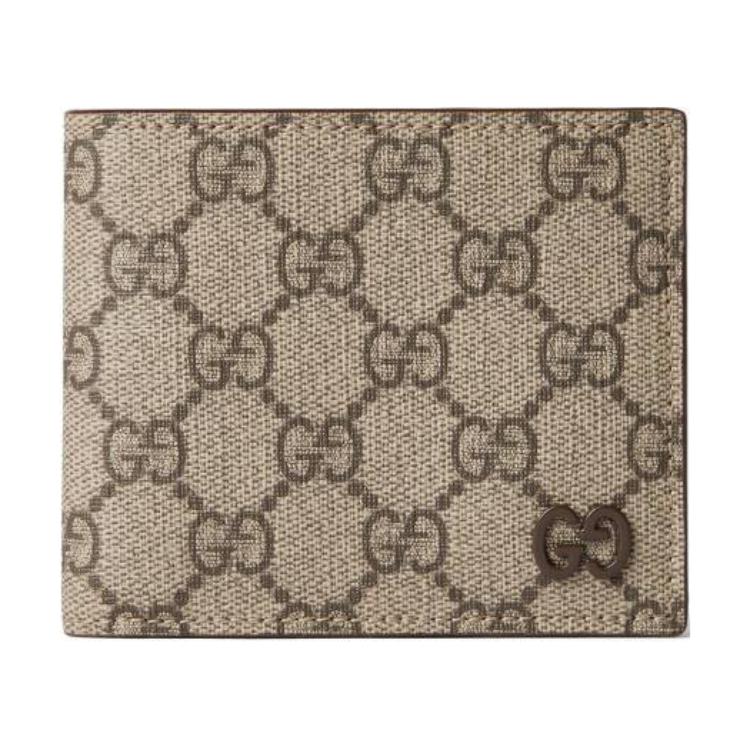 

GUCCI Мужской холщовый кошелек бежевого и черного дерева