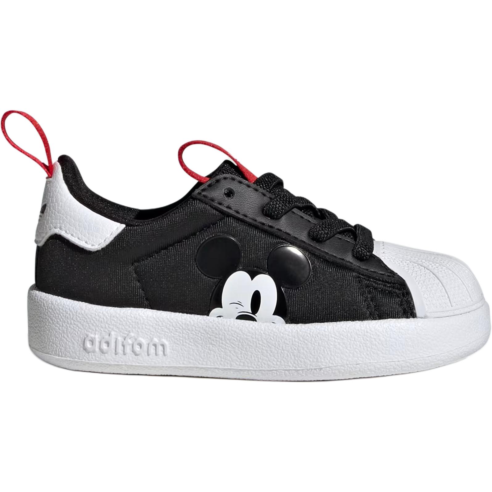 Disney x SUPERSTAR 360 Устойчивые к истиранию низкие кроссовки для малышей черно-белые Adidas Originals — фото 2