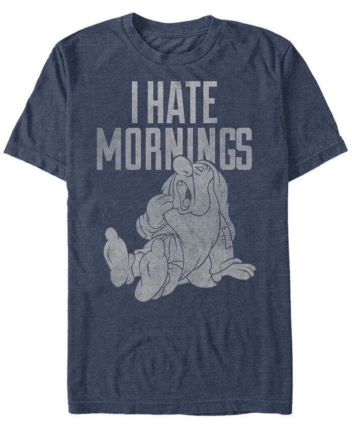 

Мужская футболка Disney «Белоснежка и семь гномов» Sleepy I Hate Morning, с коротким рукавом Fifth Sun, синий