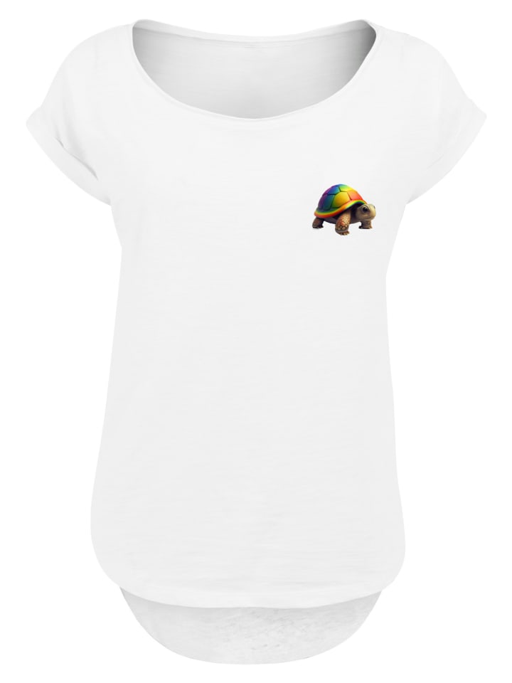 

Длинная футболка Rainbow Turtle LONG TEE белого цвета F4NT4STIC, Белый, Длинная футболка Rainbow Turtle LONG TEE белого цвета F4NT4STIC