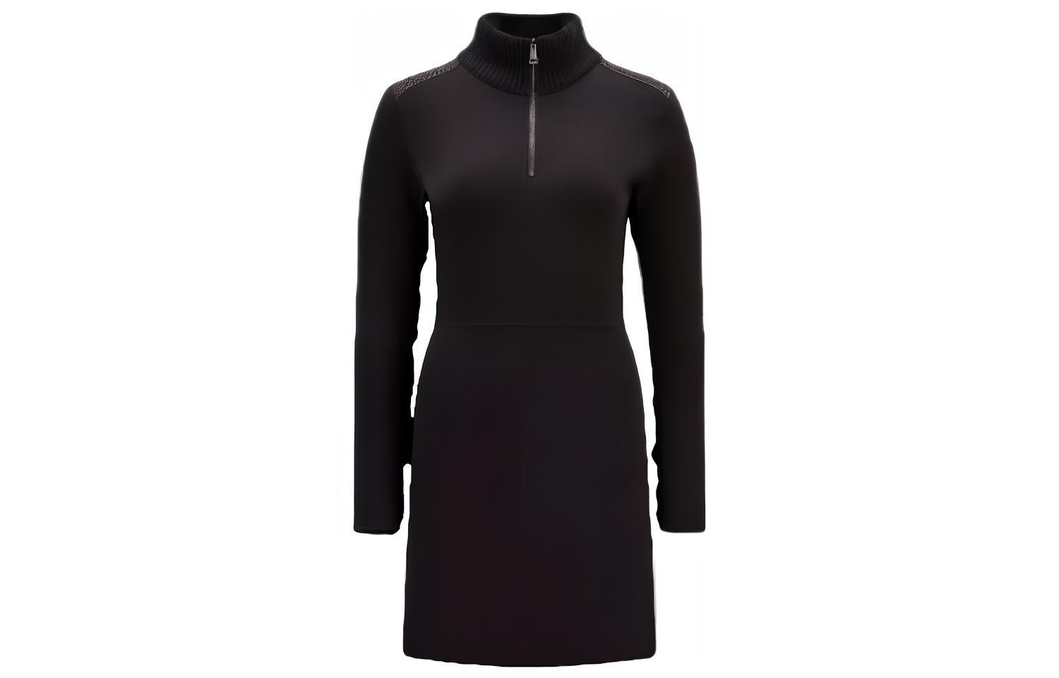 

Moncler Трикотажное миди-платье с длинными рукавами Women's Black