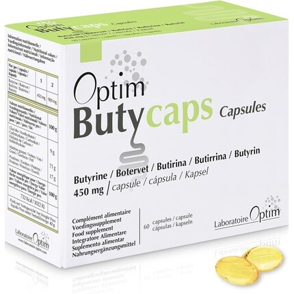 

Optim Butycaps Бутират Добавка 60 Капсул Жидкий Бутирин 450Mg