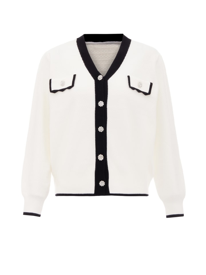 

Женский кардиган в белом и черном цветах faina