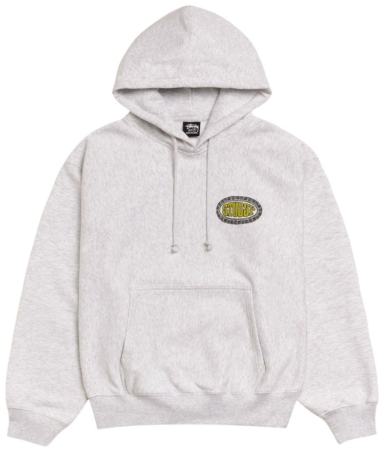 

Толстовка Stussy Tile Oval Hoodie, серый