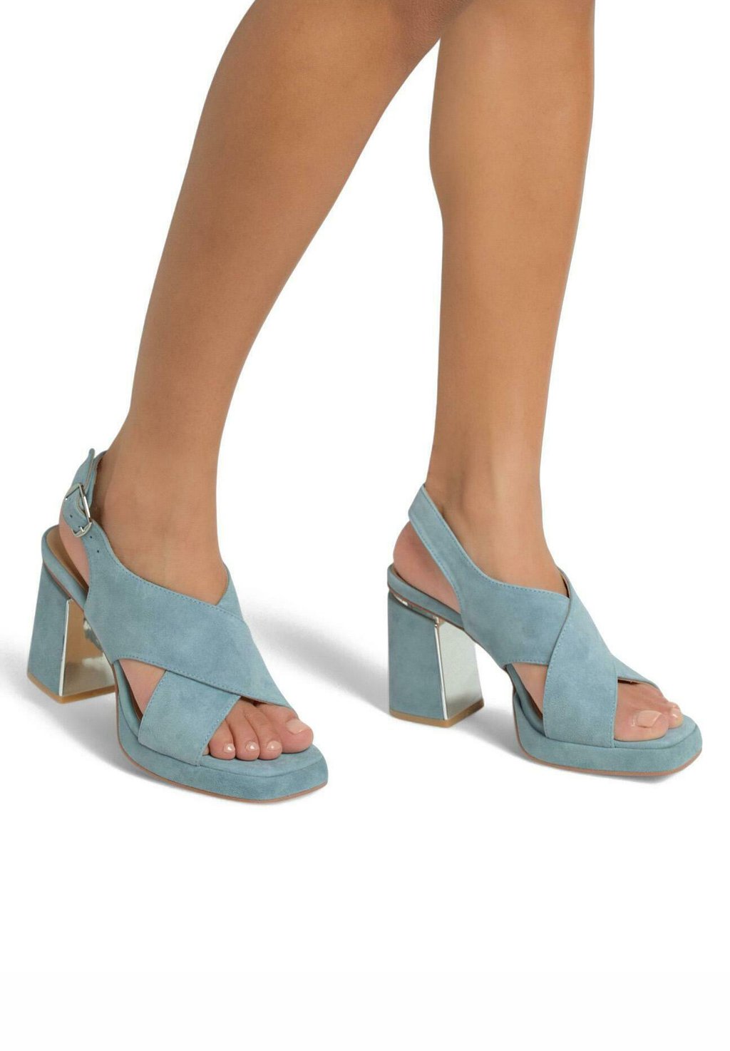Босоножки на высоком каблуке CON DE CON PUNTERA Y CIERRE CON HEBILLA - Sandals Alma en Pena, цвет Azul Jaspeado