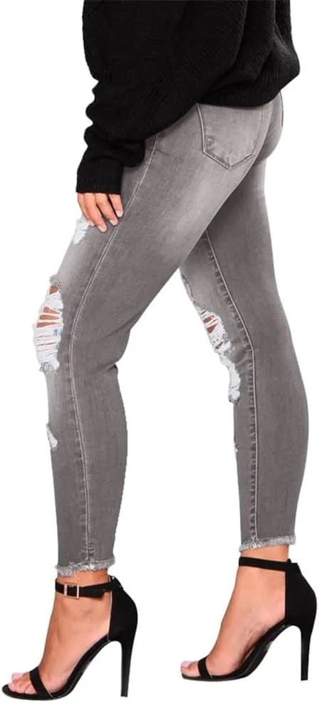 Женские джинсы Skinny Ripped Trendy — фото 3