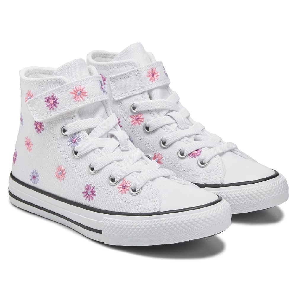 

Детские кеды Chuck Taylor All Star 1V высокие с одной застежкой-липучкой от Converse, white/floral