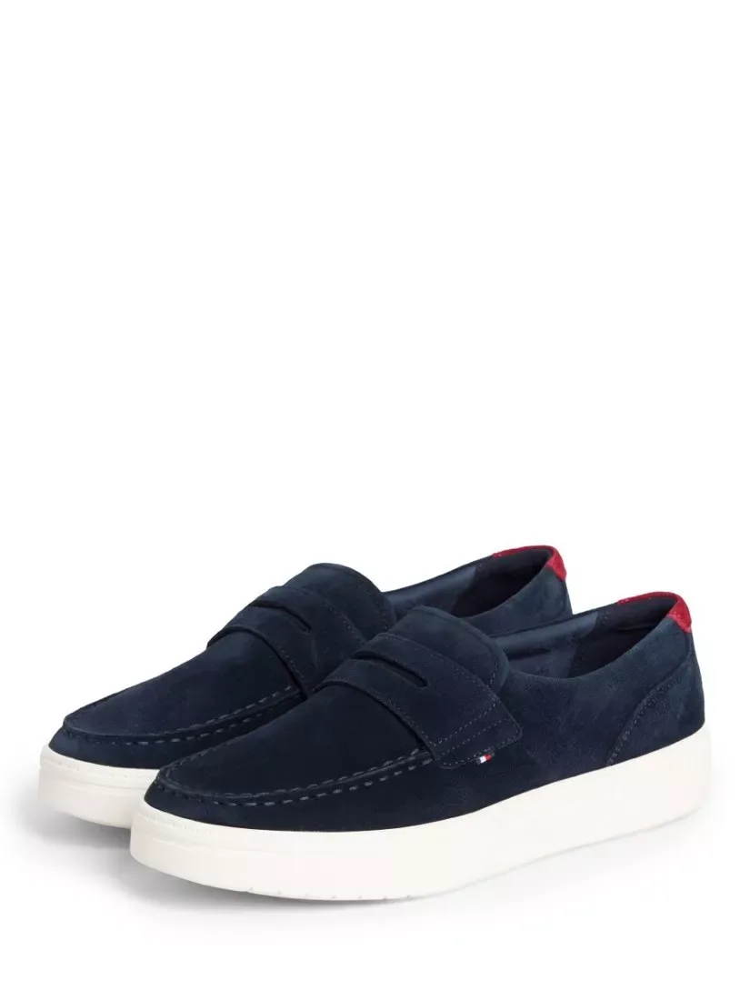 Современные легкие замшевые лоферы, темно-синие Tommy Hilfiger — фото 2