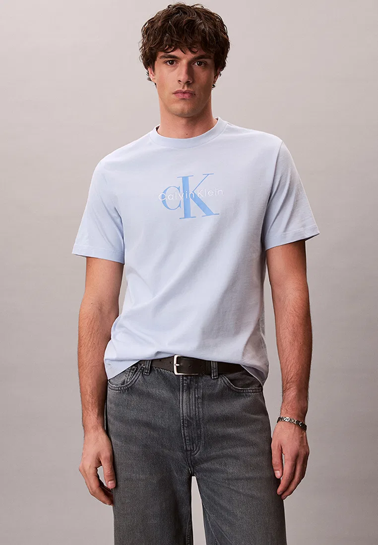 Футболка с монограммой, Calvin Klein Jeans, синий
