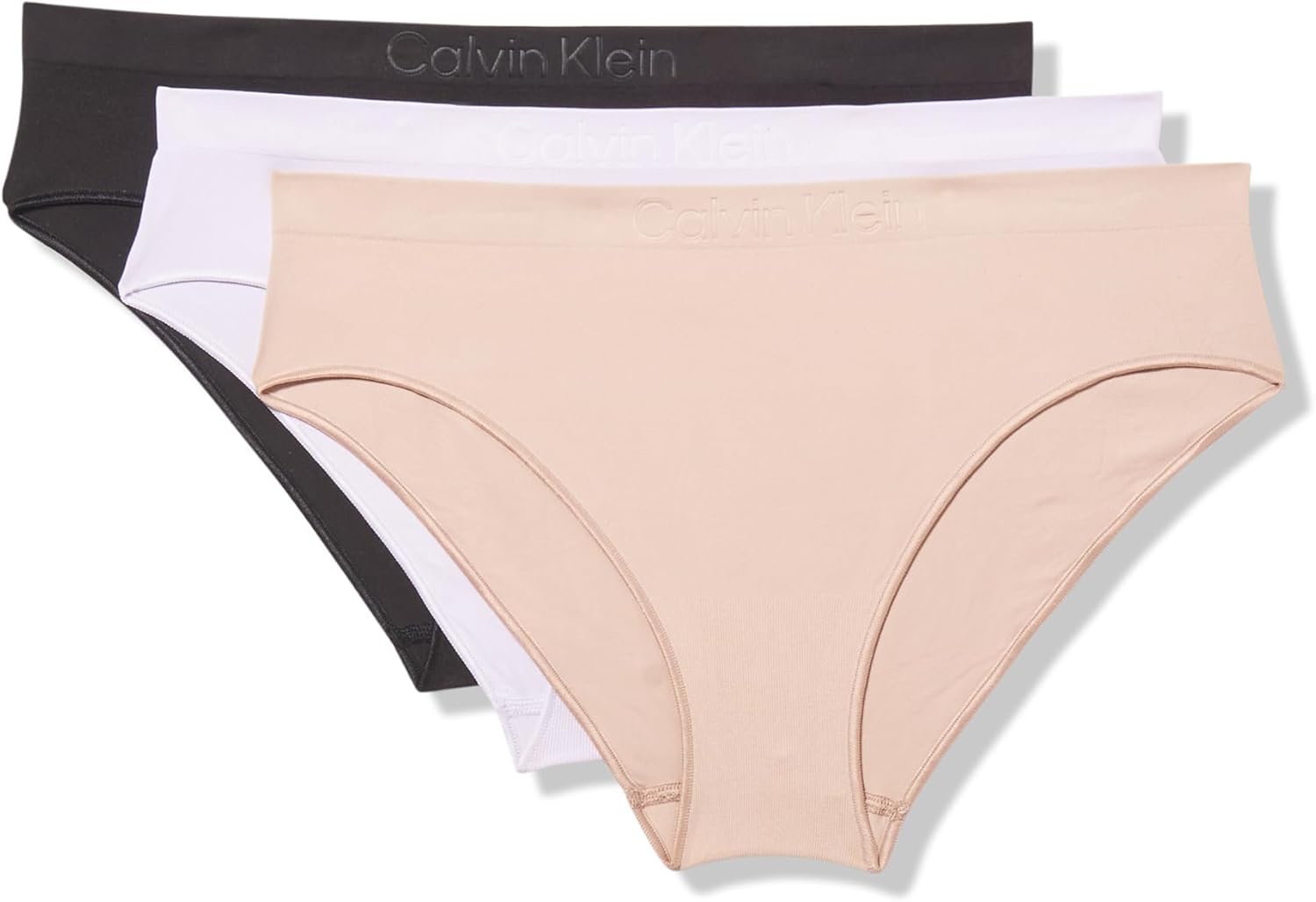 

Женский комплект из трех бесшовных купальников-бикини Calvin Klein Bonded Flex со средней посадкой, Black/Cedar/Lilac Quartz