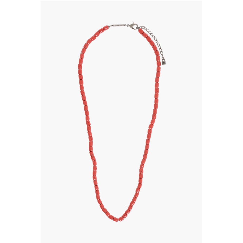 

Металлическое ожерелье со смоляными деталями Dsquared2, красный