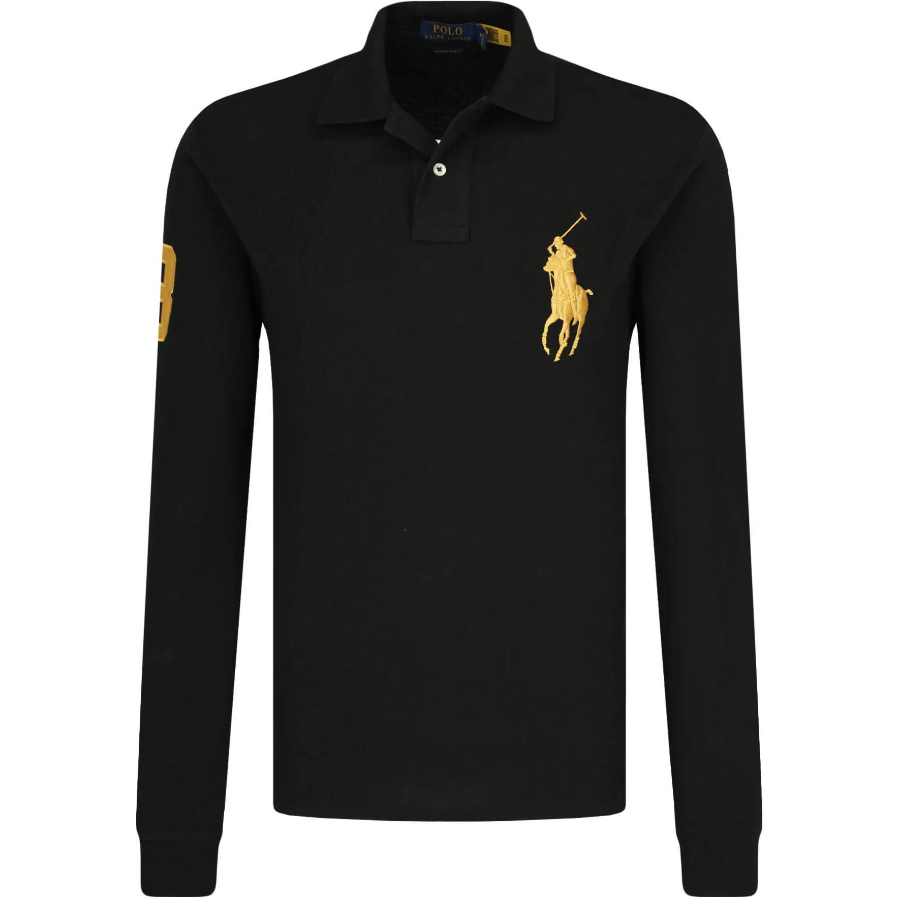 

Polo Ralph Lauren Мужская черная поло SS23, Черный, Polo Ralph Lauren Мужская черная поло SS23