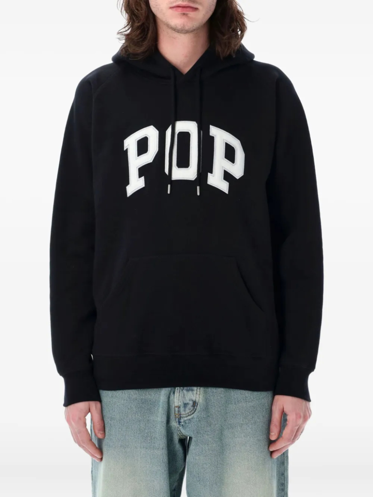 

Толстовка с капюшоном из хлопка Pop Trading Company, черный