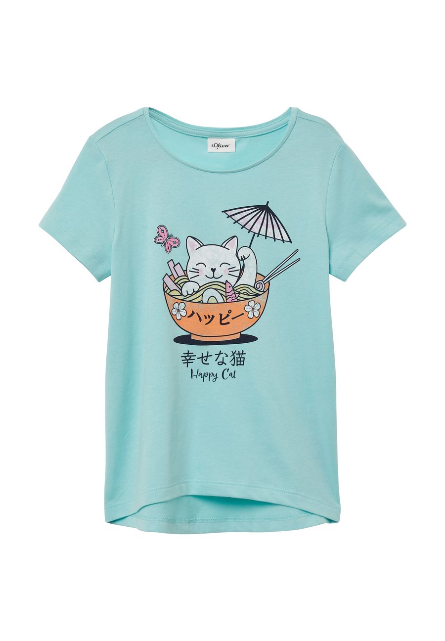 Футболка s.Oliver Print T-shirt, Helles Türkis/Mint — фото 2