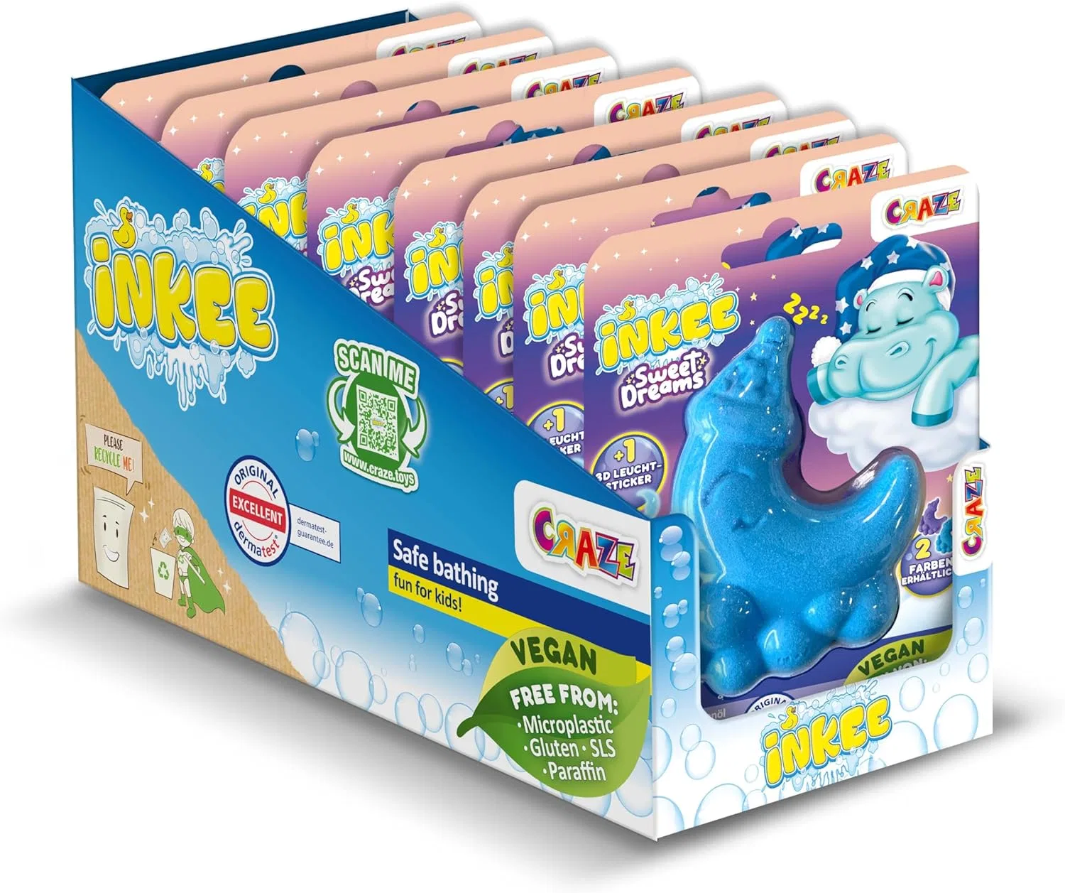 Набор бомбочек для ванны INKEE Foamy Moon Sweet Dream, 8 шт. Inkee