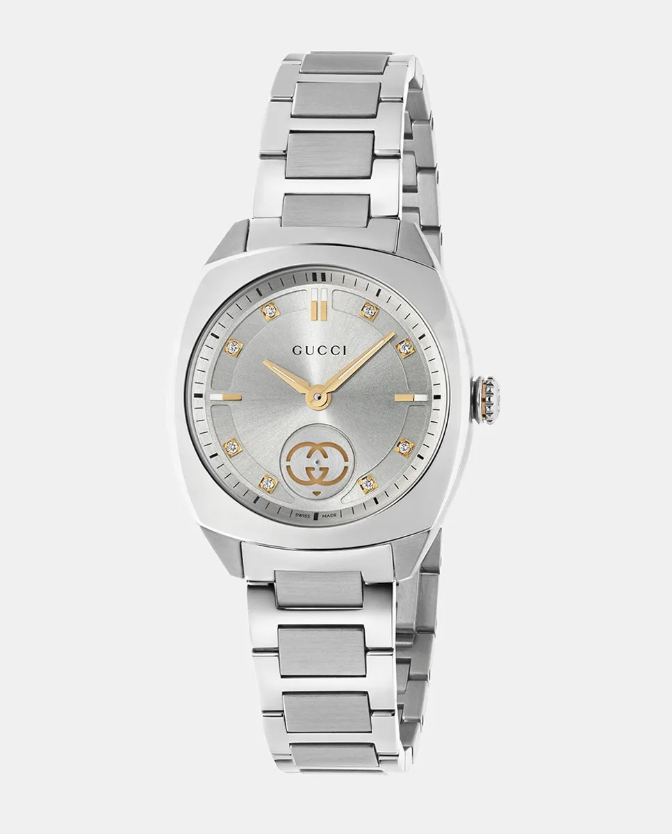 

Женские часы Interlocking G YA142510 из стали Gucci, серебряный