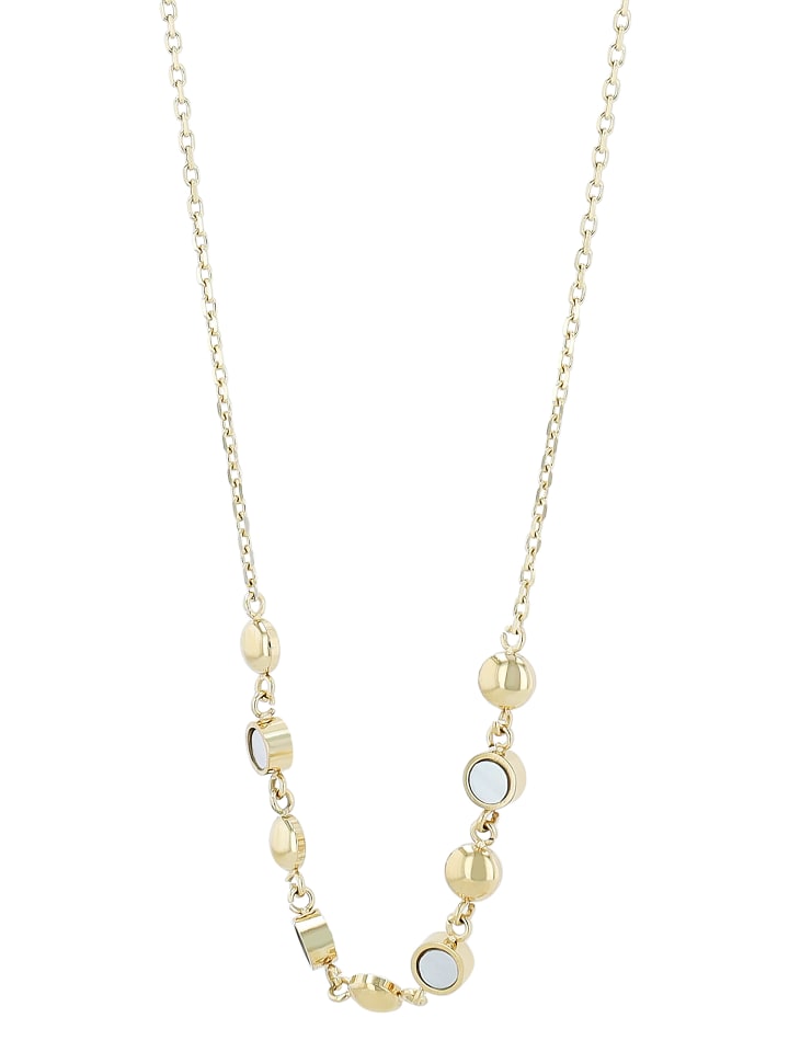 

Adeliás Женское колье из нержавеющей стали с перламутровой вставкой, размер 42+5, золото