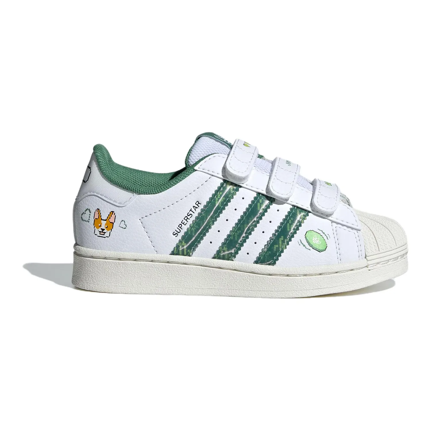 Adidas Originals SUPERSTAR мягкие и удобные устойчивые к истиранию низкие детские скейтборд кроссовки white — фото 3