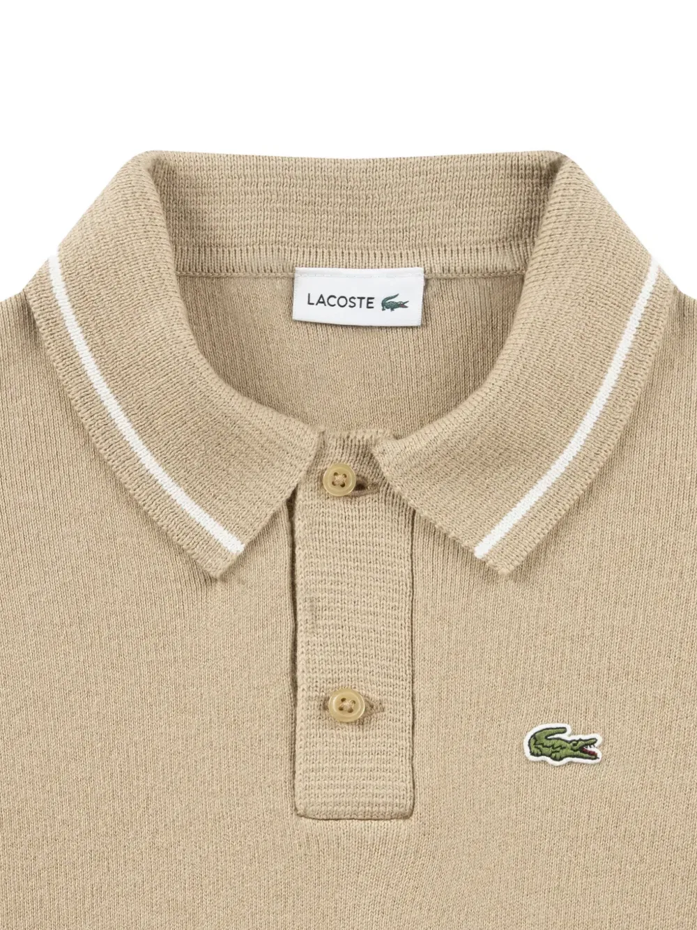 Рубашка-поло с длинными рукавами Lacoste Kids, нейтральный — фото 2