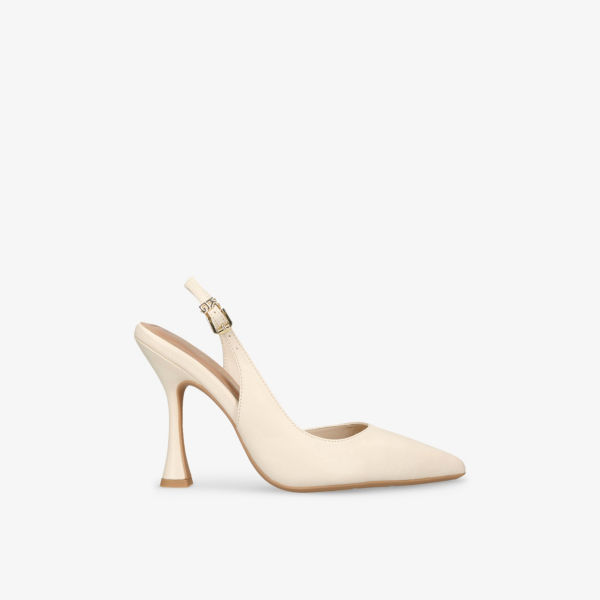 Босоножки-лодочки Kg Kurt Geiger Aria2 на каблуке с ремешком из искусственной кожи, белый