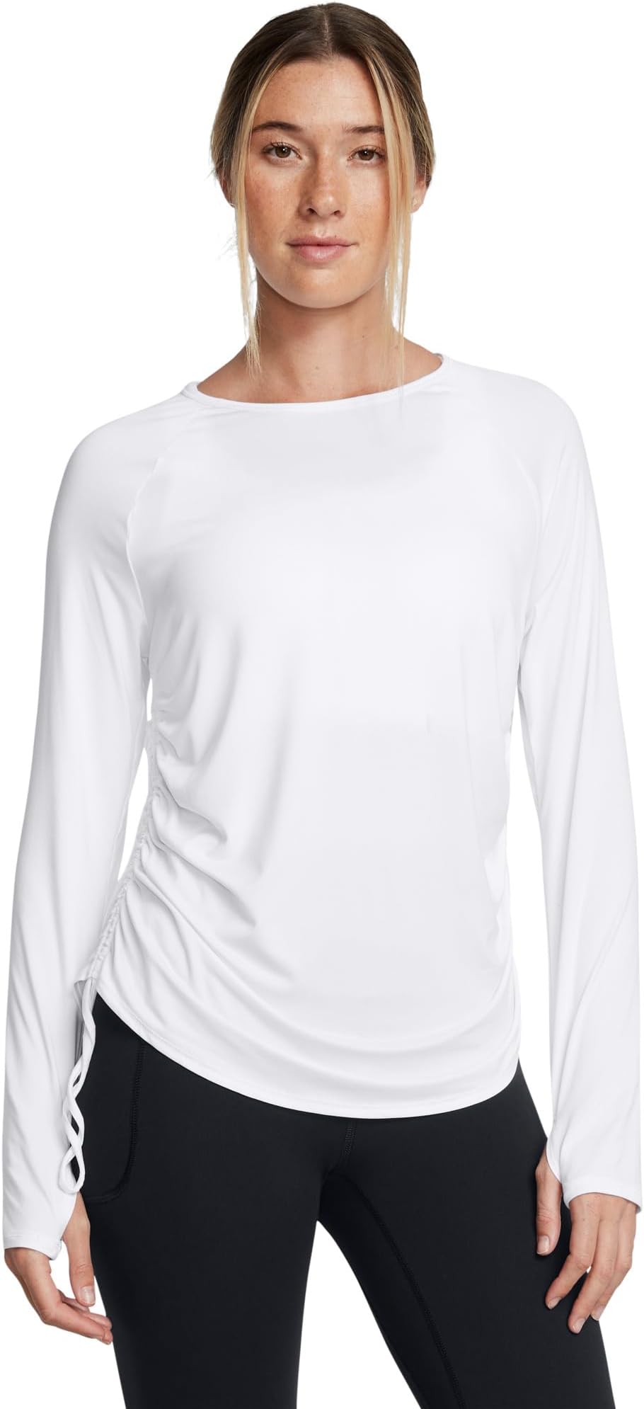 

Лонгслив Under Armour Motion Long Sleeve Longline Crew, цвет White/Black