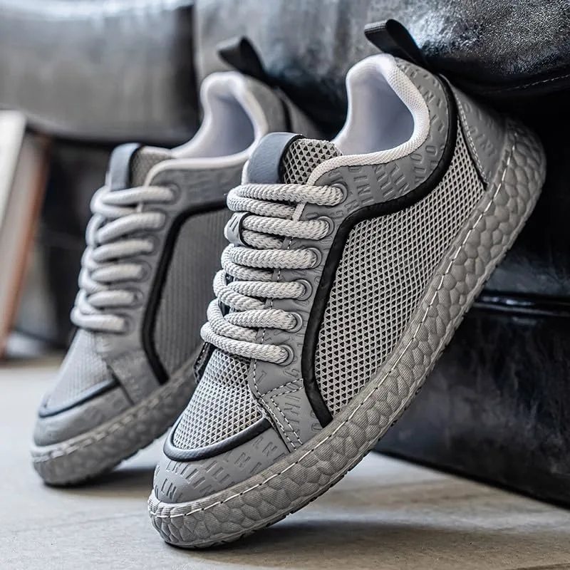 Four Seasons Mesh Sports Shoes, A Pair Trendy Comfortable Orthotics Loafers,Beach Vacation,Great for Driving and Walking Hhhchpm, серый черный — фото 3