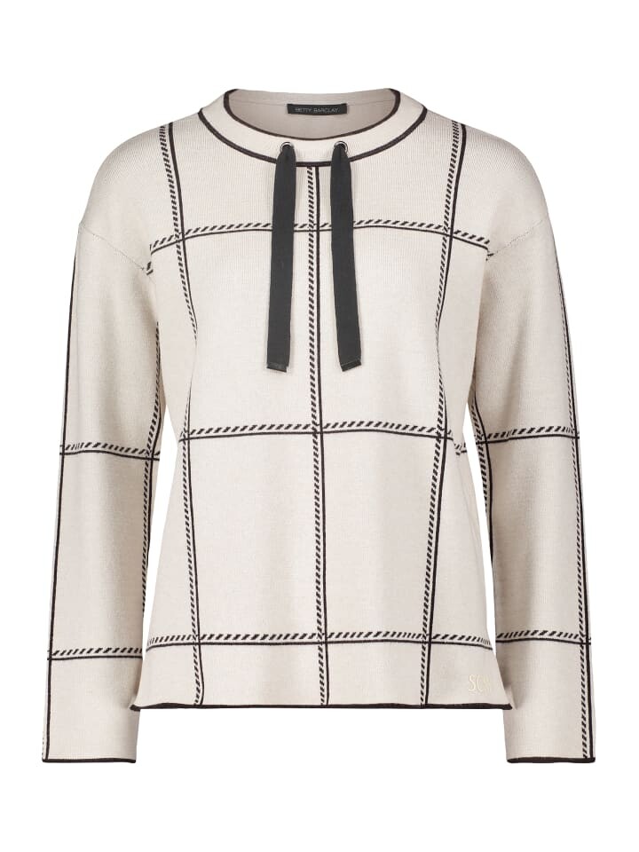

Пуловер Betty Barclay Strick kariert, цвет patch beige/grey