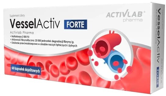 

Весселактив, Форте, Наттокиназа циркуляция, 60 капс. Activlab Pharma