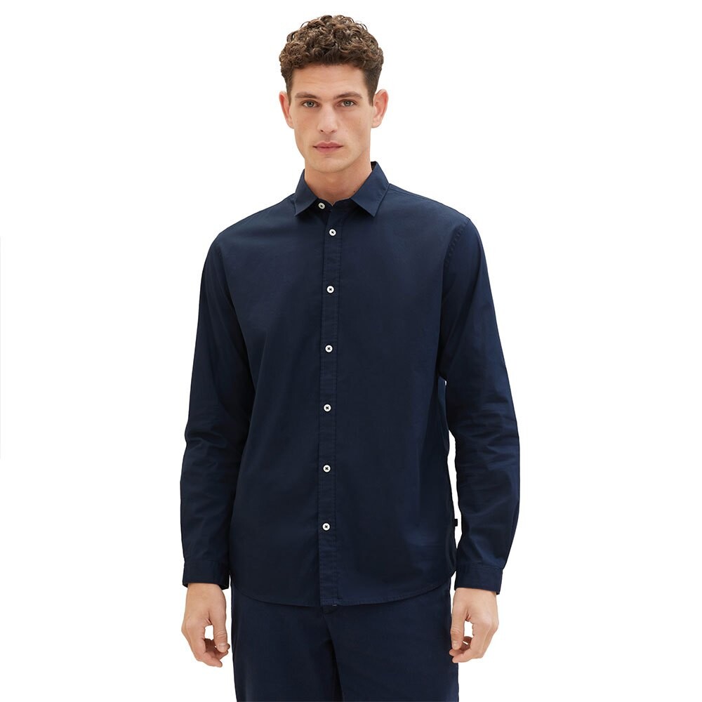 

Рубашка Tom Tailor 1037435 Stretch Poplin, синий
