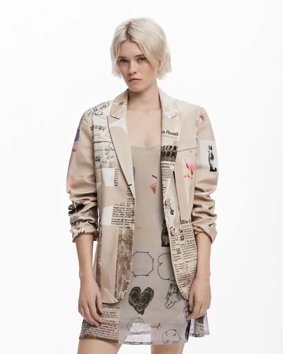

Женский блейзер, разработанный Кристианом Лакруа Desigual, цвет Natural