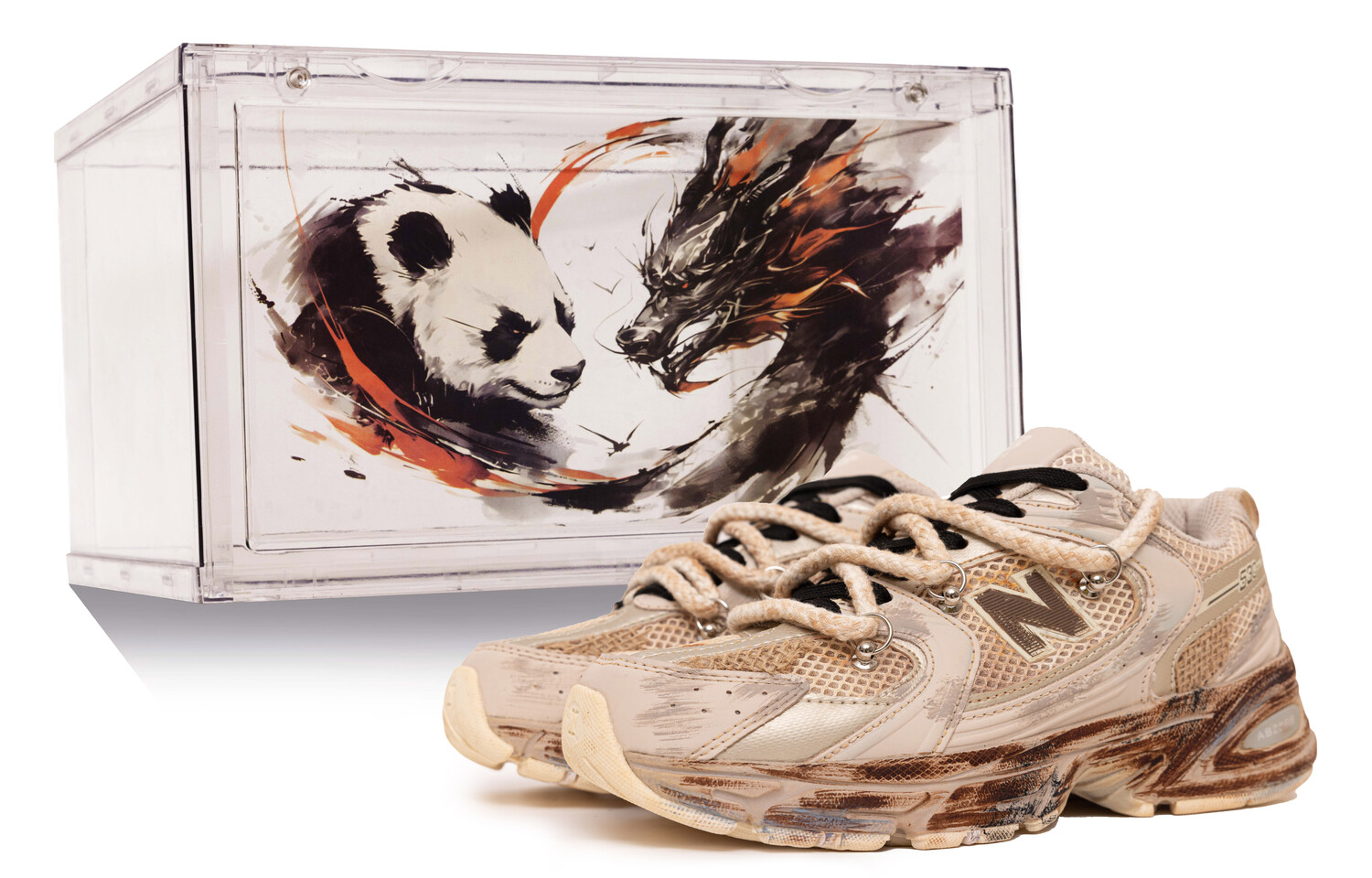

Кроссовки New Balance NB 530 Anti-Slip And Wear-Resistant Breathable Y2k, коричневый
