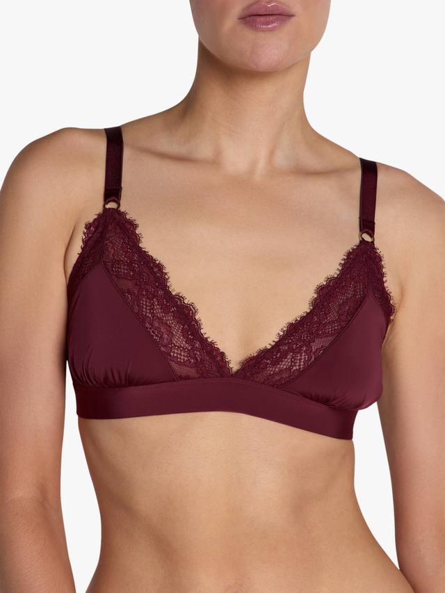 

Бюстгальтер-бралетт Bridget Microfibre Lace Triangle Heist, Dark Cherry