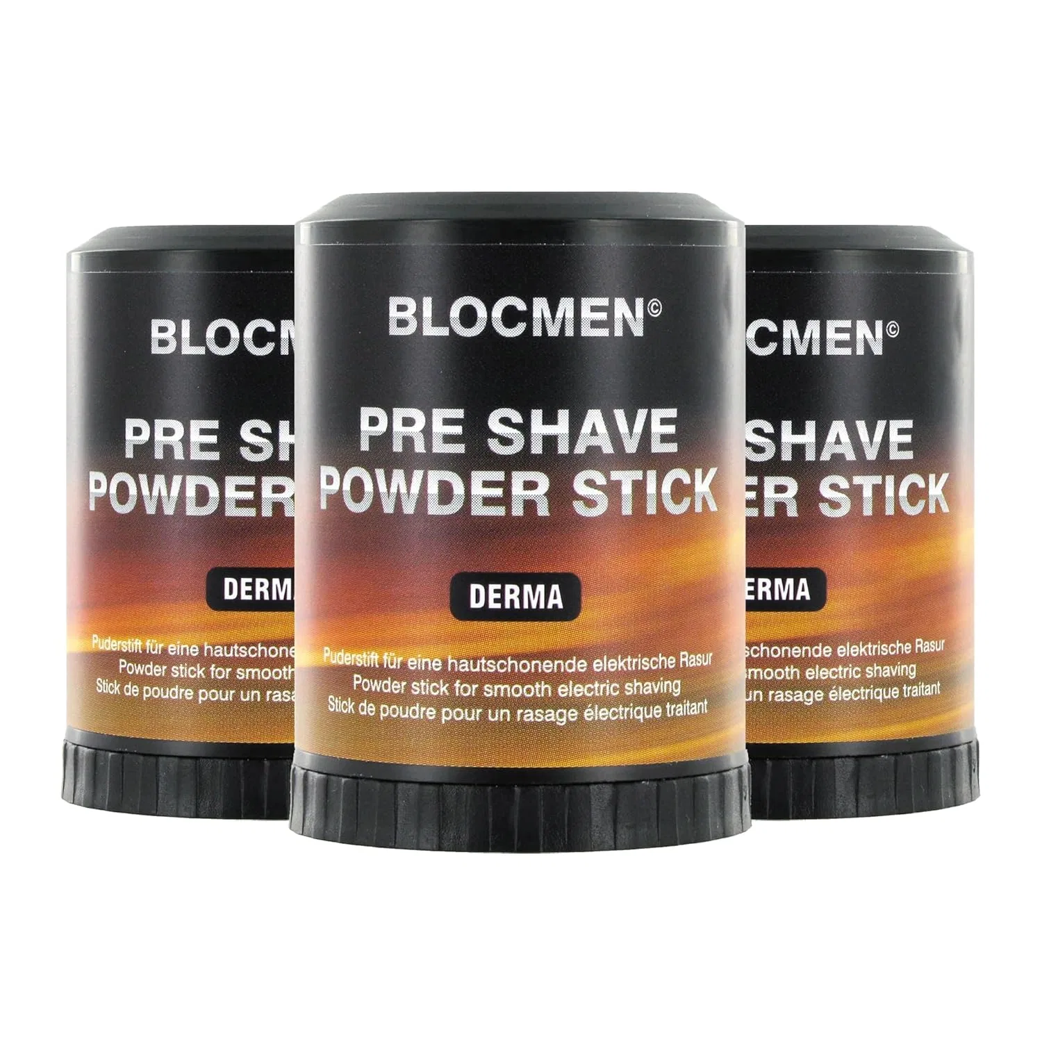 Мужской карандаш-пудра для сухого бритья BLOCMEN Derma, 3 x 60 г Blocmen