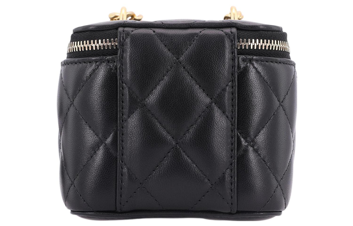 CHANEL Квадратная сумка через плечо из овчины с зеркальцем — фото 3