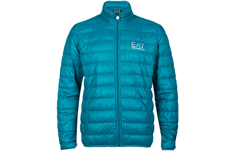 EMPORIO ARMANI Куртка пуховая мужская сине-зеленая, Sky Blue — фото 3