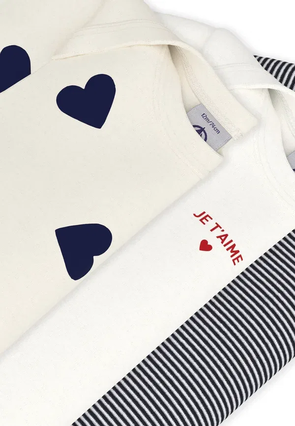 Набор из 3 боди Petit Bateau, белый/серый — фото 3