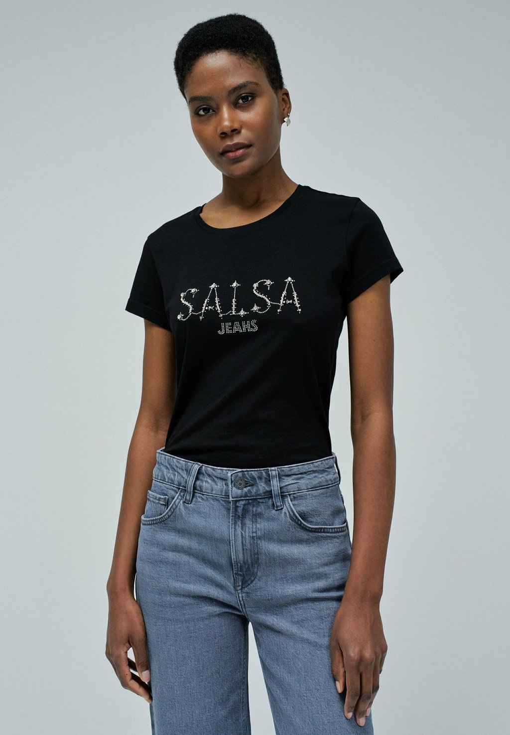 

Футболка с принтом Salsa Jeans, черный