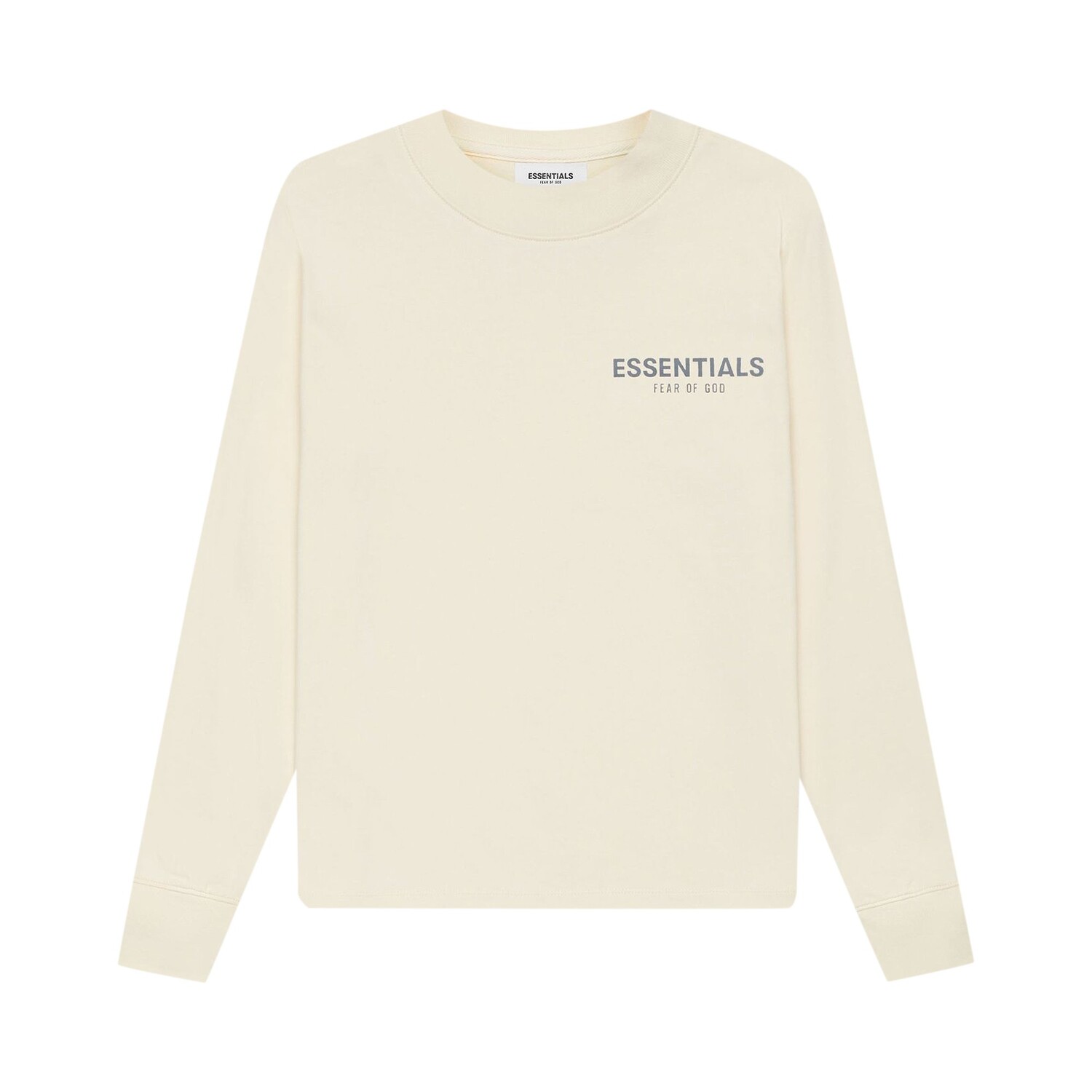 

Детская футболка с длинными рукавами Fear of God Essentials, цвет Buttercream