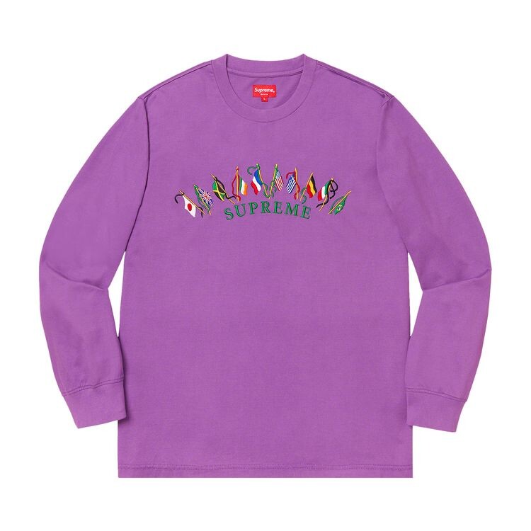 

Топ Supreme Flags Long-Sleeve Top Violet, фиолетовый