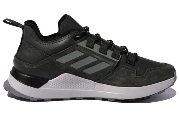 Кроссовки Adidas Terrex Hikster Leather Shoes 'Black Green', зеленый — фото 2