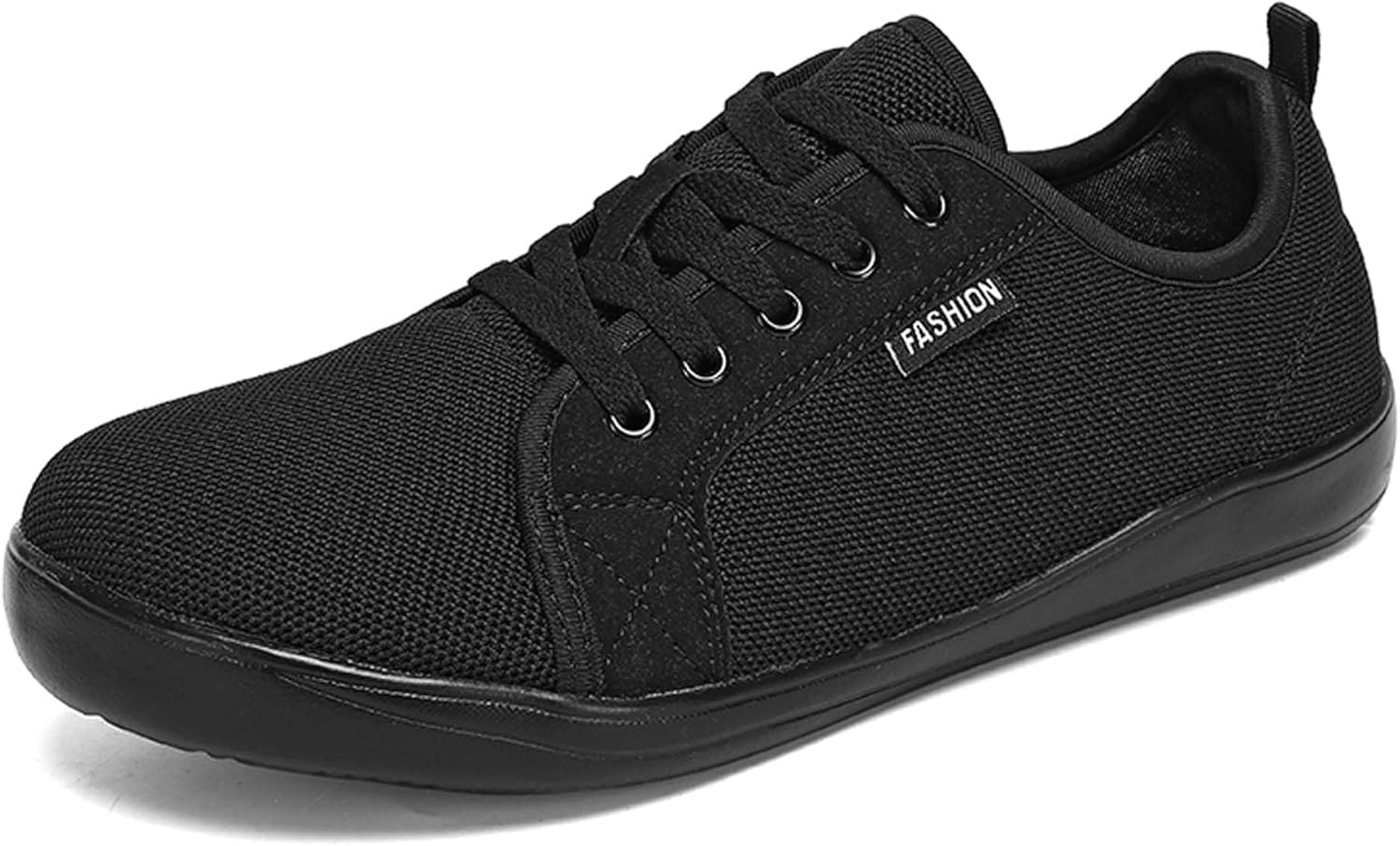 

Мужские кроссовки с широким носком, минималистичные, дышащая сетка, для тренировок, бега, походов и повседневной ходьбы, с подошвой без подъема Generic, черный