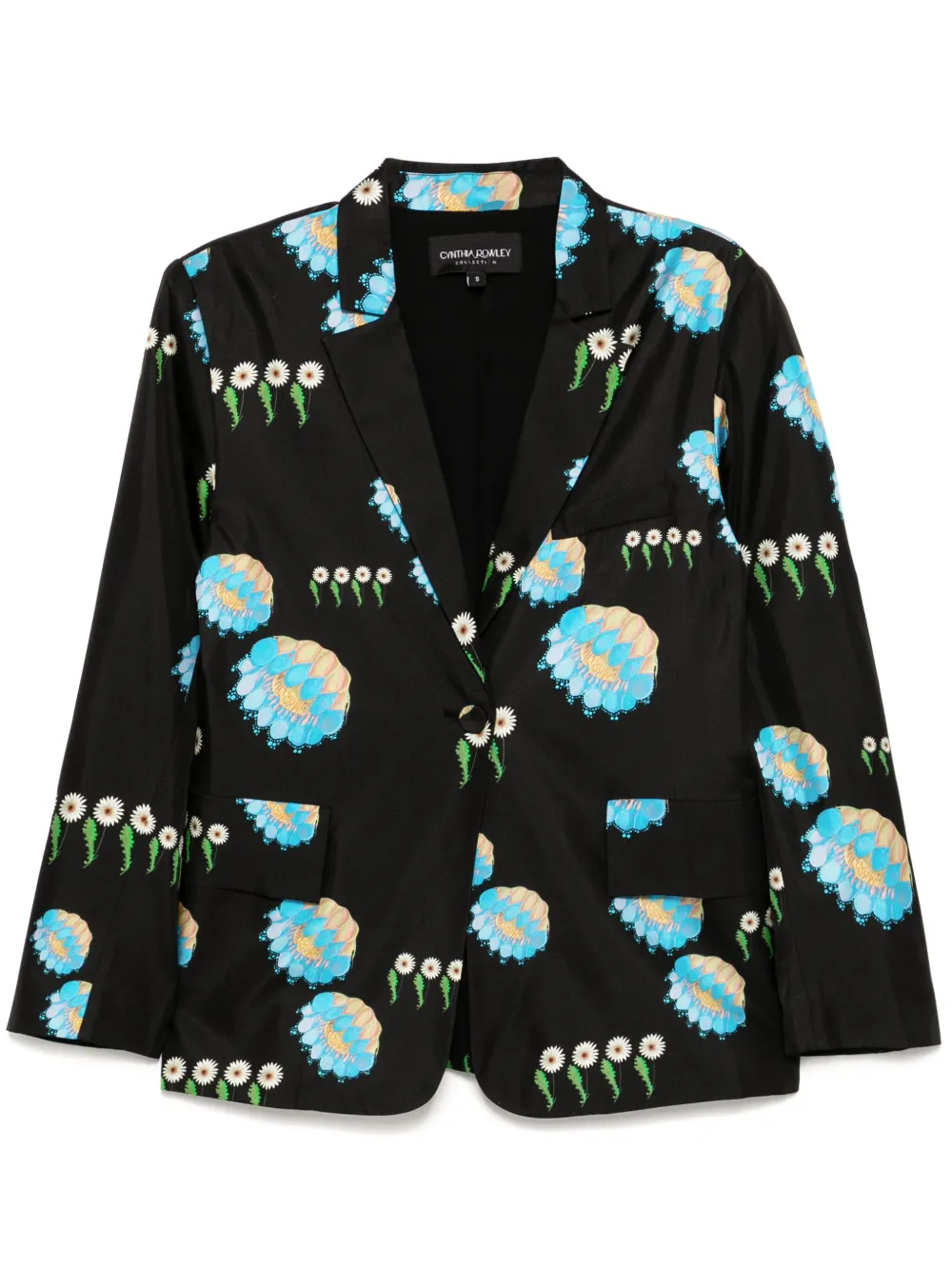 

Твиловый пиджак Cynthia Rowley, черный