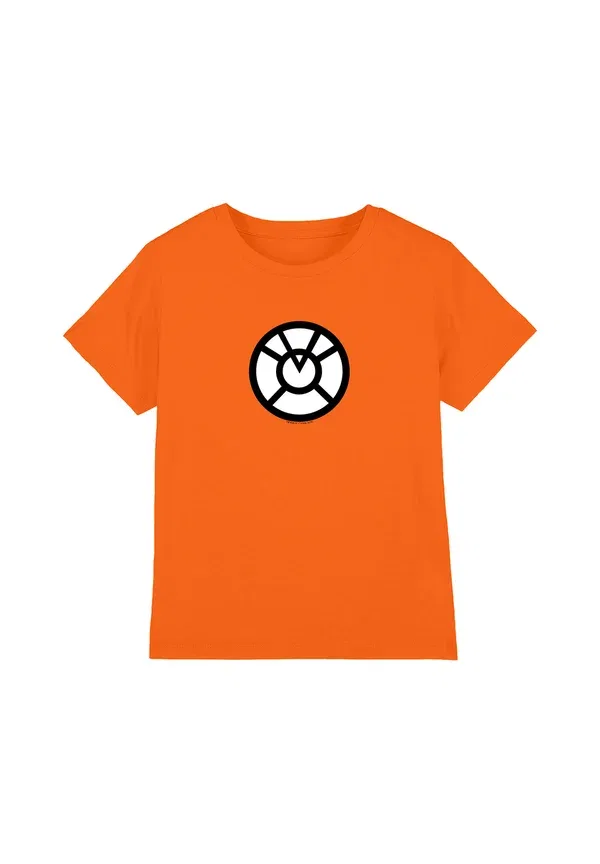 Футболка Cotton Soul с принтом эмблемы костюма агента Зелёного Фонаря, оранжевый