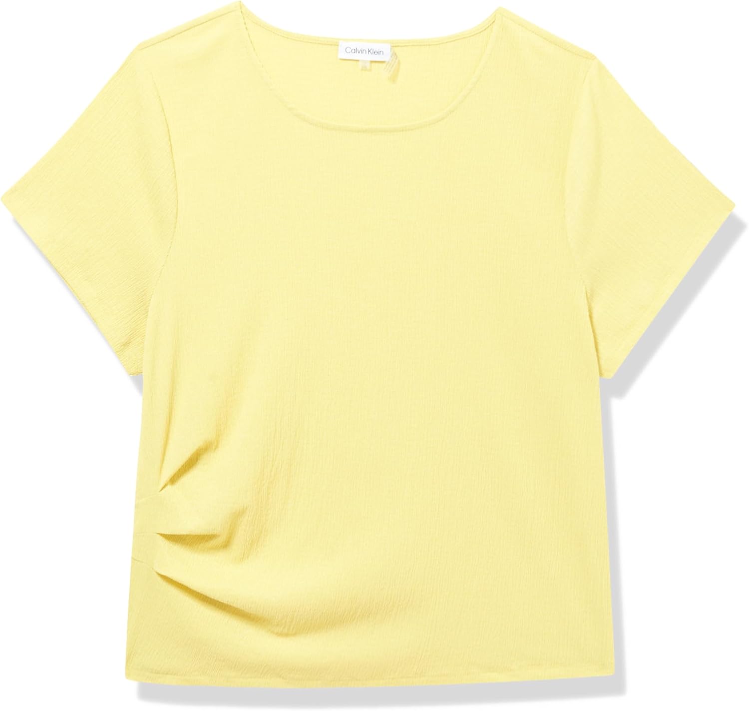 

Женская трикотажная футболка Calvin Klein с рюшами по бокам, Pear