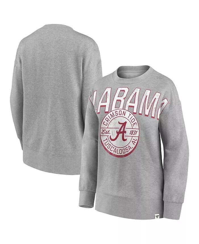 

Женский серый свитшот с принтом Alabama Crimson Tide Jump Distribution Fanatics