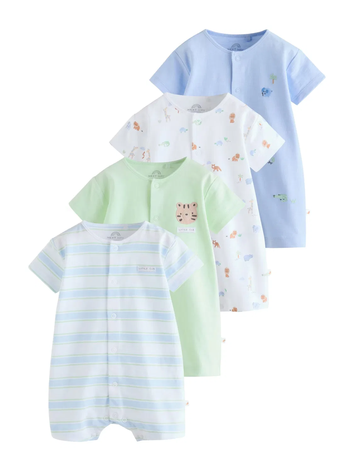 Комбинезон/Боди Next, Light Blue/Light Green/White